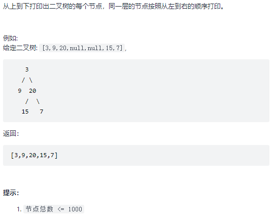 剑指 Offer 32 - 1